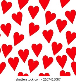 conjunto de corazones rojos. Corazones vectoriales de pie libre. Día de San Valentín. El corazón es un símbolo de amor. Corazón de colores sobre un fondo blanco. Antecedentes.  Patrón con corazones. Enamorándose.