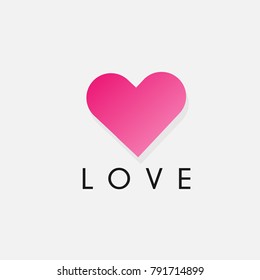 Set of red hearts icons. Vector illustration. Love Vector