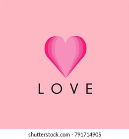 Set of red hearts icons. Vector illustration. Love Vector