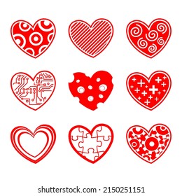 Set of red hearts for printing.
Seal - Vector Typography Design Element
