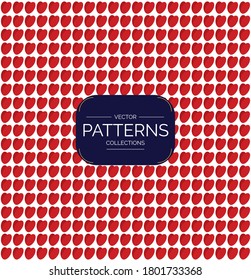 Conjunto de textura de corazones rojos, Cute patrones de fondo sin costura. Antecedentes de amor

