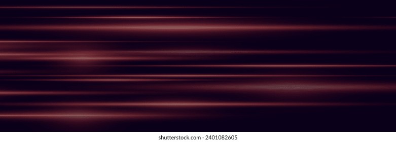 Set of red highlights, laser speed lines, light background.