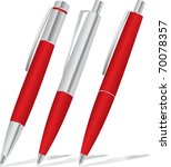 set of red pens