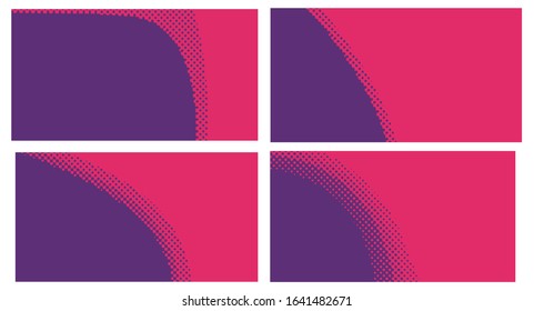 Set Red pop art background. Abstract creative vector comics style.
