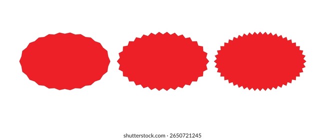 Set of red price sticker, sale or discount sticker, sunburst badges icon.Special offer price tag.Starburst pop art.starburst icon with sparkles. simple shining star symbol.
