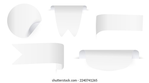 Set of red Price tags. Tag design for black friday. Realistic sales label