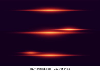 Set of red rays of light. Futuristic effects dynamic line effects.