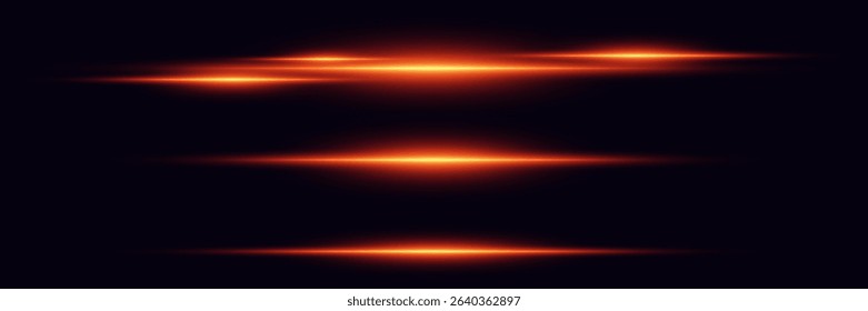Set of red rays of light. Futuristic effects dynamic line effects.