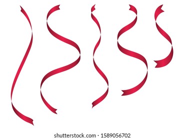 set of red ribbon banner icon,Vector illustration. Place for your text. Ribbons for business and design. Design elements
