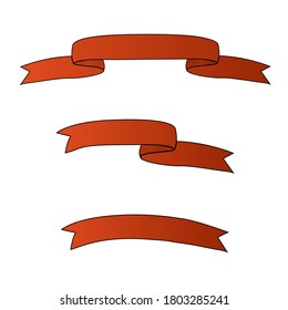 Set of Red Ribbons, Banners, badges, Labels - Design Elements on white background