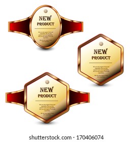 Set of the red royal labels. You could use it for your product or as an element for your design