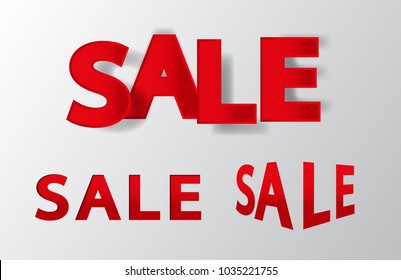 Set of red sale stickers. red sale banners, labels, tags, vector eps10 illustration