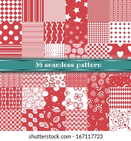 Set of red seamless patterns. seamless pattern can be used for wallpaper, website background, textile printing