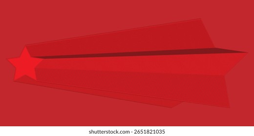 Set of red Shaded Star-Shaped Arrow Background Design Elements. eps10 in presentation