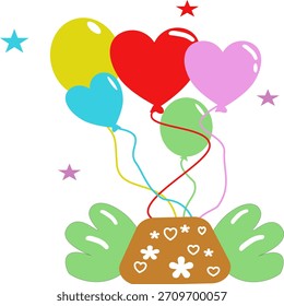 Conjunto de icono de corazón de forma roja, forma de corazón de conjunto de Vector, amantes en el día de San Valentín de fondo de San Valentín con un rojo cayendo corazones. Concepto de amor.
