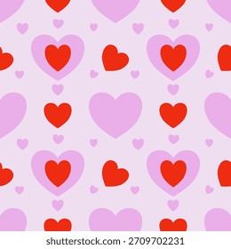 Conjunto de icono de corazón de forma roja, forma de corazón de conjunto de Vector, amantes en el día de San Valentín de fondo de San Valentín con un rojo cayendo corazones. Concepto de amor.
