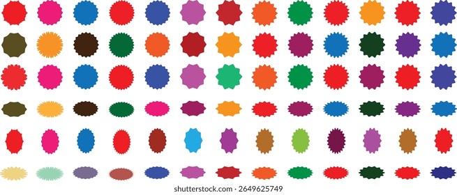Set of red starburst. Price sticker, sale sticker, price tag, starburst, quality mark, retro stars, sale.and badges. Red starburst, sunburst, stamp, seal, label or burst, badge, sticker.Star burst sha