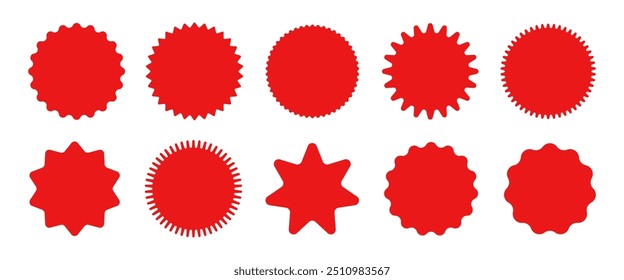 A set of red stars and circles. The circles are arranged in a grid pattern