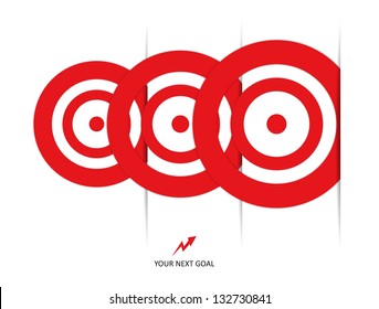 set of red targets