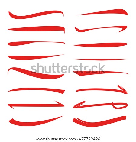 set red underlines lettering