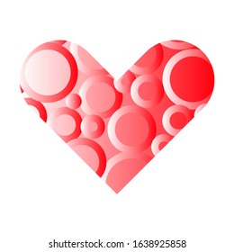 Set of red vector hearts icons neatly made.