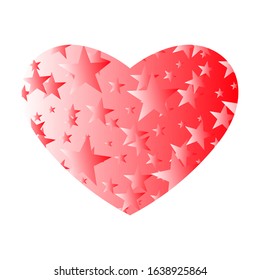 Set of red vector hearts icons neatly made.