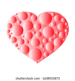 Set of red vector hearts icons neatly made.
