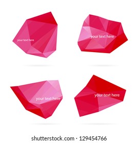 A set of red vector modern abstract banners