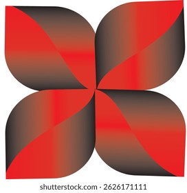 set of red and white ribbons.