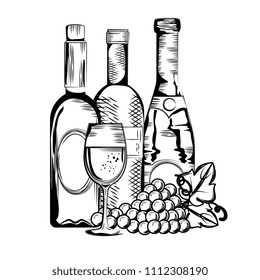 set red wine bottles