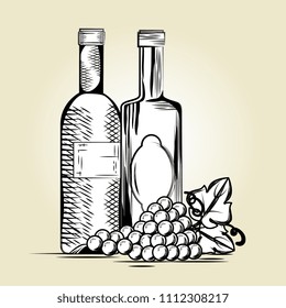 set red wine bottles