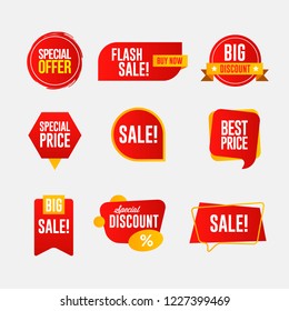 Set Sale Template Badge Stock Vector (Royalty Free) 1753093241 ...