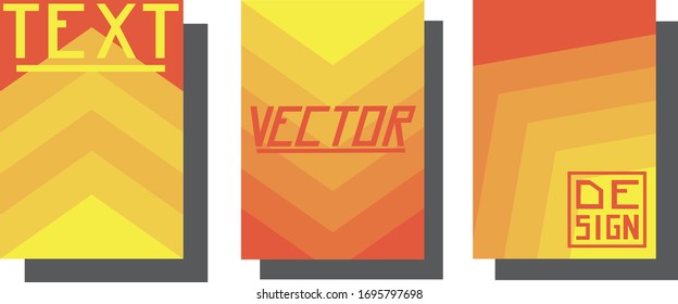 juego de cartas geométricas rojas y amarillas para los negocios . vectorial