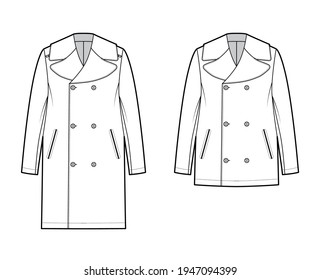 womens peacoat white