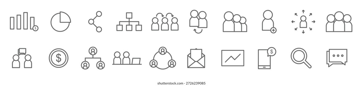 Conjunto de Ilustración vectorial de Recomendación