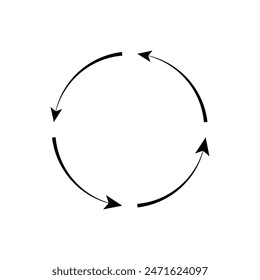 Set of Refresh and reload arrow icon collection. Sync arrows set. Vector illustration.