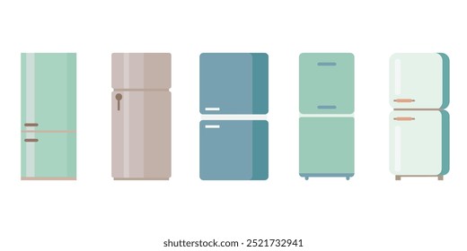 A set of refrigerators in the kitchen.