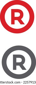 Set of Registered trademark Sign Vector Design EPS10