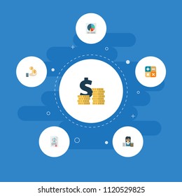 Set of registration icons flat style symbols with expenses, accountant, law and other icons for your web mobile app logo design.
