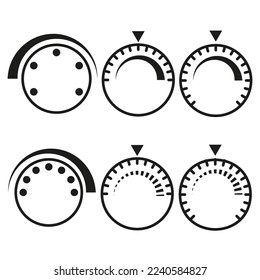 Set regulators icons. Vector illustration. Stock image.