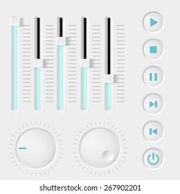 Set of regulators. Vector image.