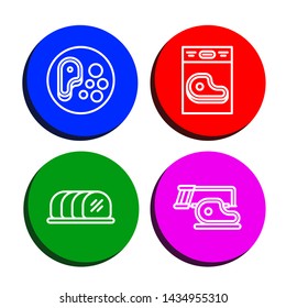 Set of reicpe icons such as Steak, Tenderloin , reicpe