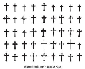 Cross Symbols Glyph Icons Pack Stock Vector (Royalty Free) 1325437610