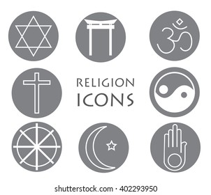Set of religion icons