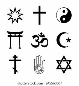 Interfaith Dialogue Illustration Religious Symbol Surrounding Stock ...