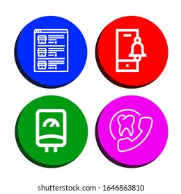 Set of reminder icons. Such as List, Bell, Water heater, Appointment , reminder icons