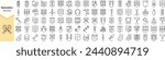 Set of renovation icons. Simple line art style icons pack. Vector illustration