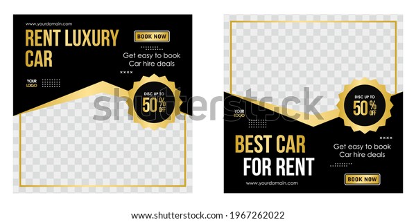 Set of Rent car\
social media banner template, Perfect for social media post,\
background and web internet\
ads.	
