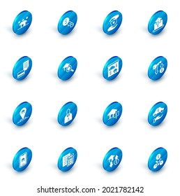 Set Rent Key, Haus mit Schild, Online-Immobilien, Kreditkarte, Location House, Search und Symbol. Vektorgrafik