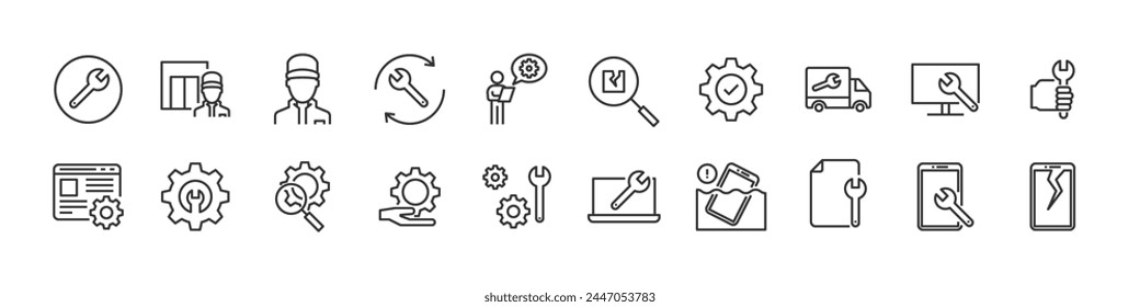 set of repair icon, maintainance, customer service